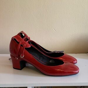 Free People Red Patent Heels